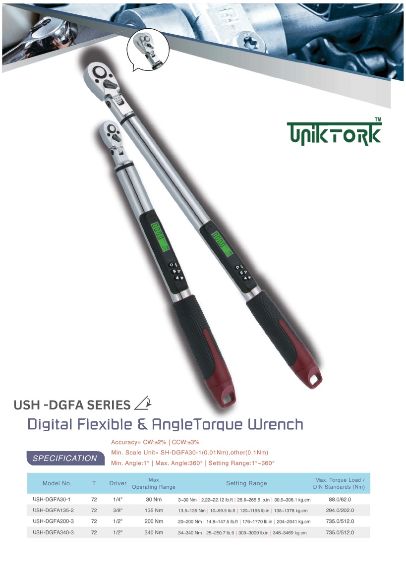 UNIKTORK HANDTOOL:UNIKTORK-HANDTOOL- DIGITAL FLEXIBLE-ANGLE TORQUE WRENCH-CHENNAI